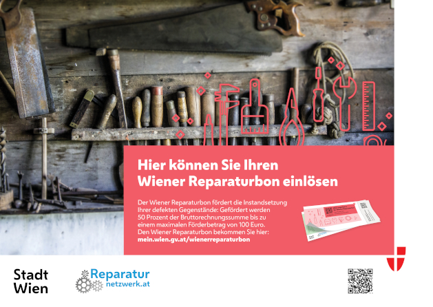 Wiener Reparaturbon 1. März bis 20. Juni und 1. September bis 12. Dezenber 2021
